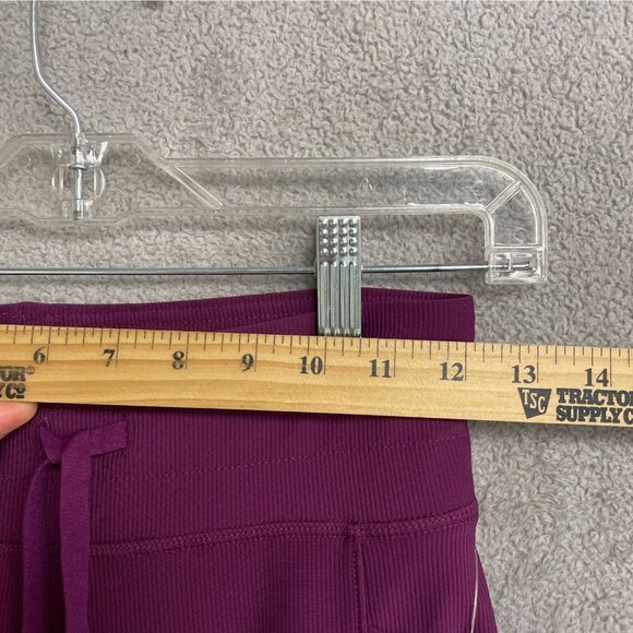 NEW 32 Degrees Cool Women's XS Active Flare Rib Pants Purple High Waist - Picture 5 of 11